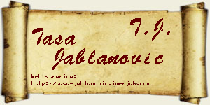 Tasa Jablanović vizit kartica